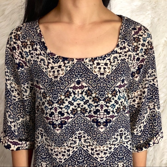 about a girl floral chevron zig zag dolman blouse - Picture 4 of 8